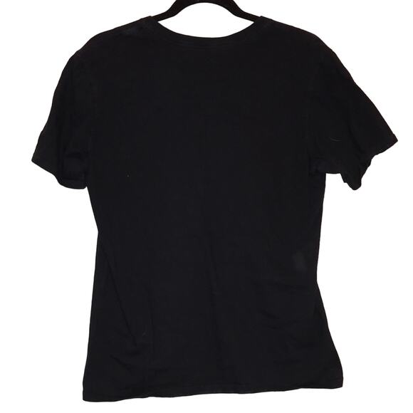 Nike Athletic Cut Black Tee Shirt V Neck - Picture 3 of 4